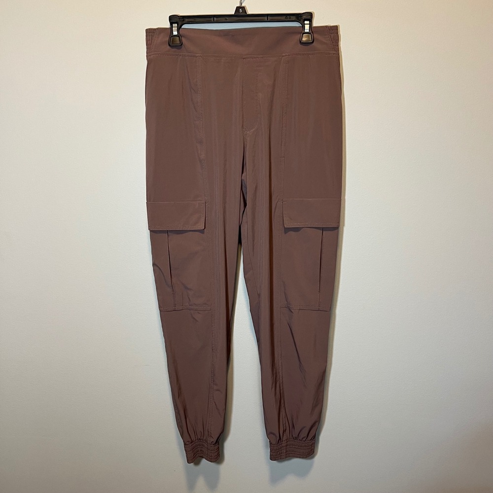 Athleta Chelsea Utility Jogger Pants Mauve Brown Size 6 Cargo Pockets